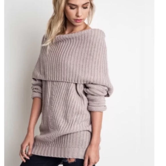 Umgee Sweaters - umgee • Chunky Rose Pink Cowl Neck tunic sweater